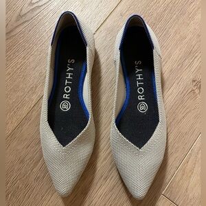 Rothy's The Point Dove Gray Knit Ballet Flats Women’s Size 6.5